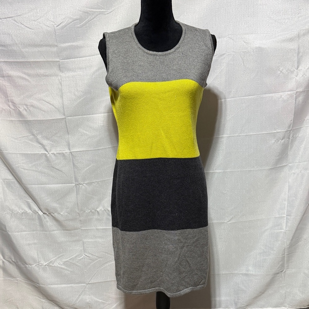 Calvin Klein Sleeveless Colorblock Sweater Dress